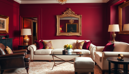 Elevate Your Home with Burgundy, Red, Brown, Cream, and Gold