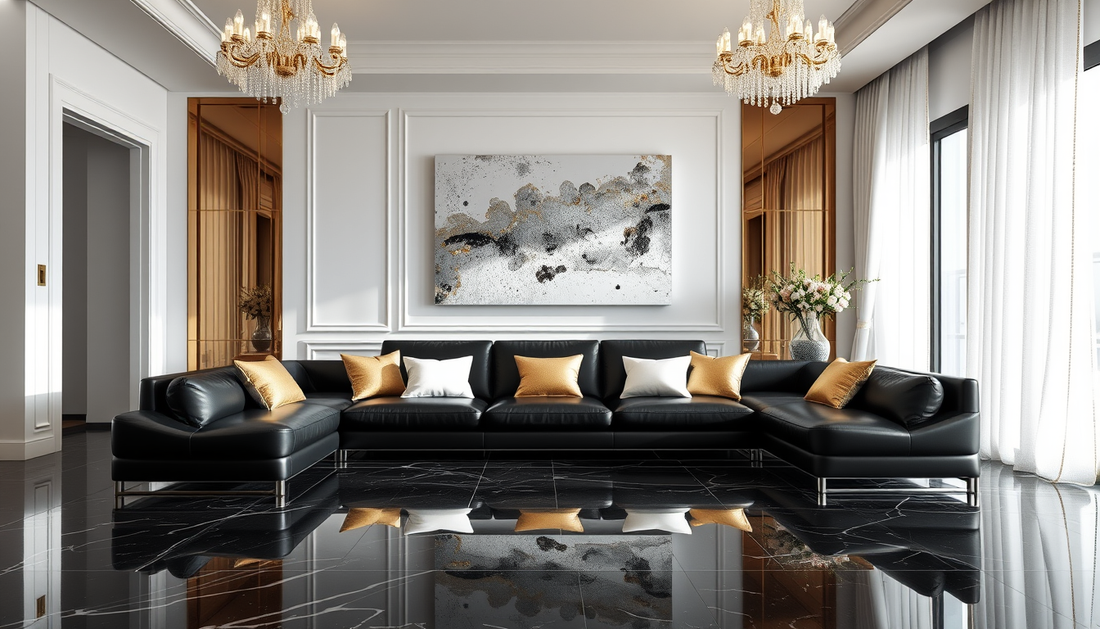 Elevate Your Home with Black, White, Silver, and Gold: A Timeless Palette for Sophisticated Style