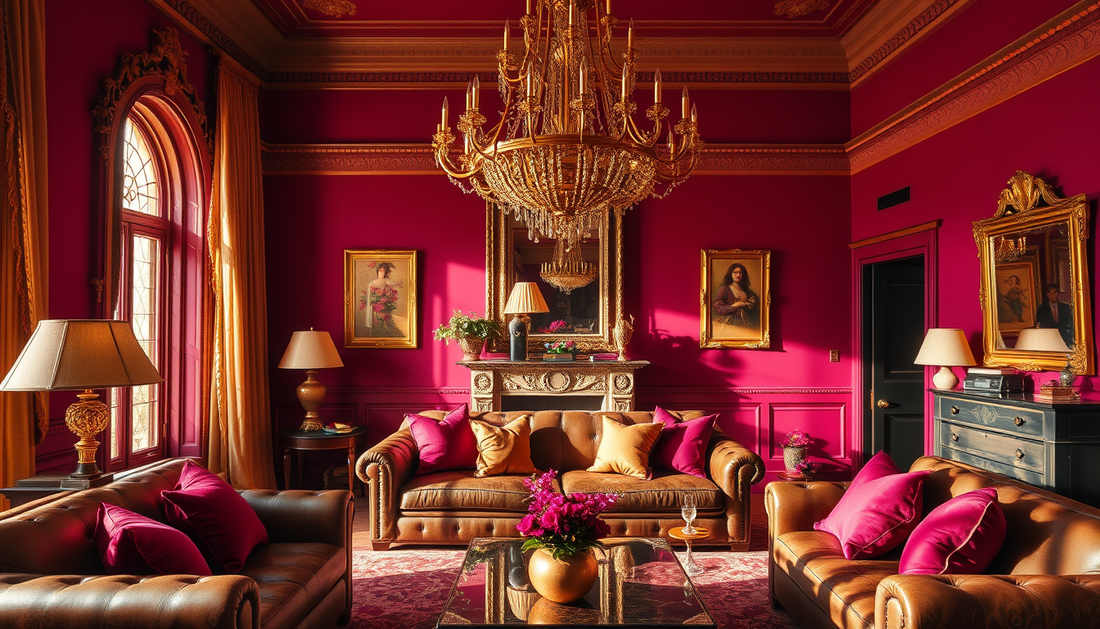 Magenta, Brown, and Gold: Elevating Your Home Decor