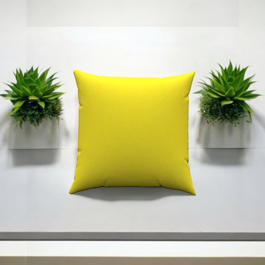 Solid Yellow Throw Pillow