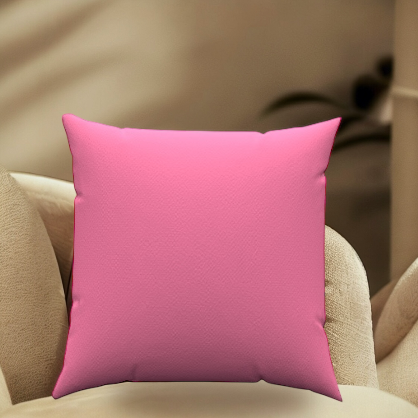 Solid Pink Throw Pillow 20" x 20"