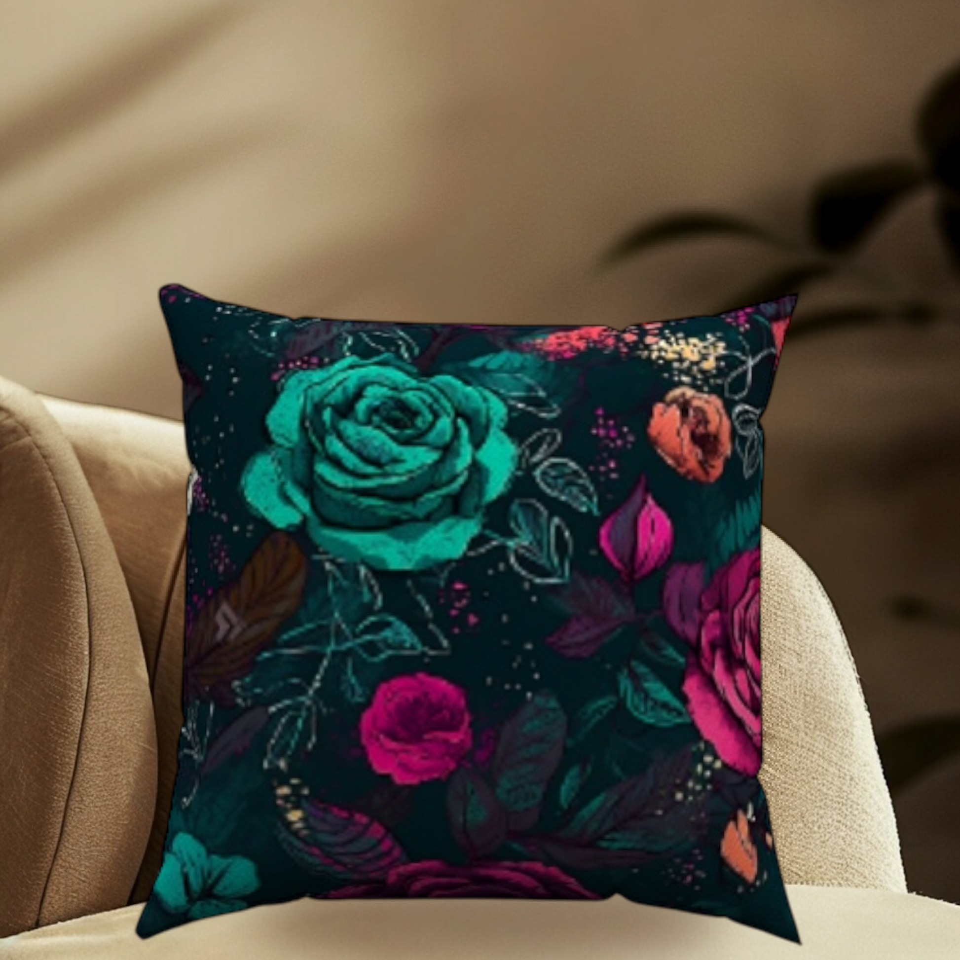 Blossoms Throw Pillow 20" x 20"