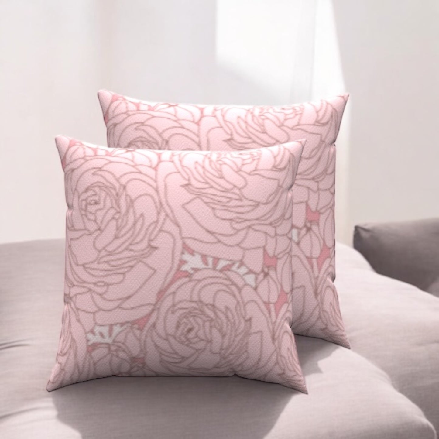 Rosy Pink Throw Pillow 16" x 16"