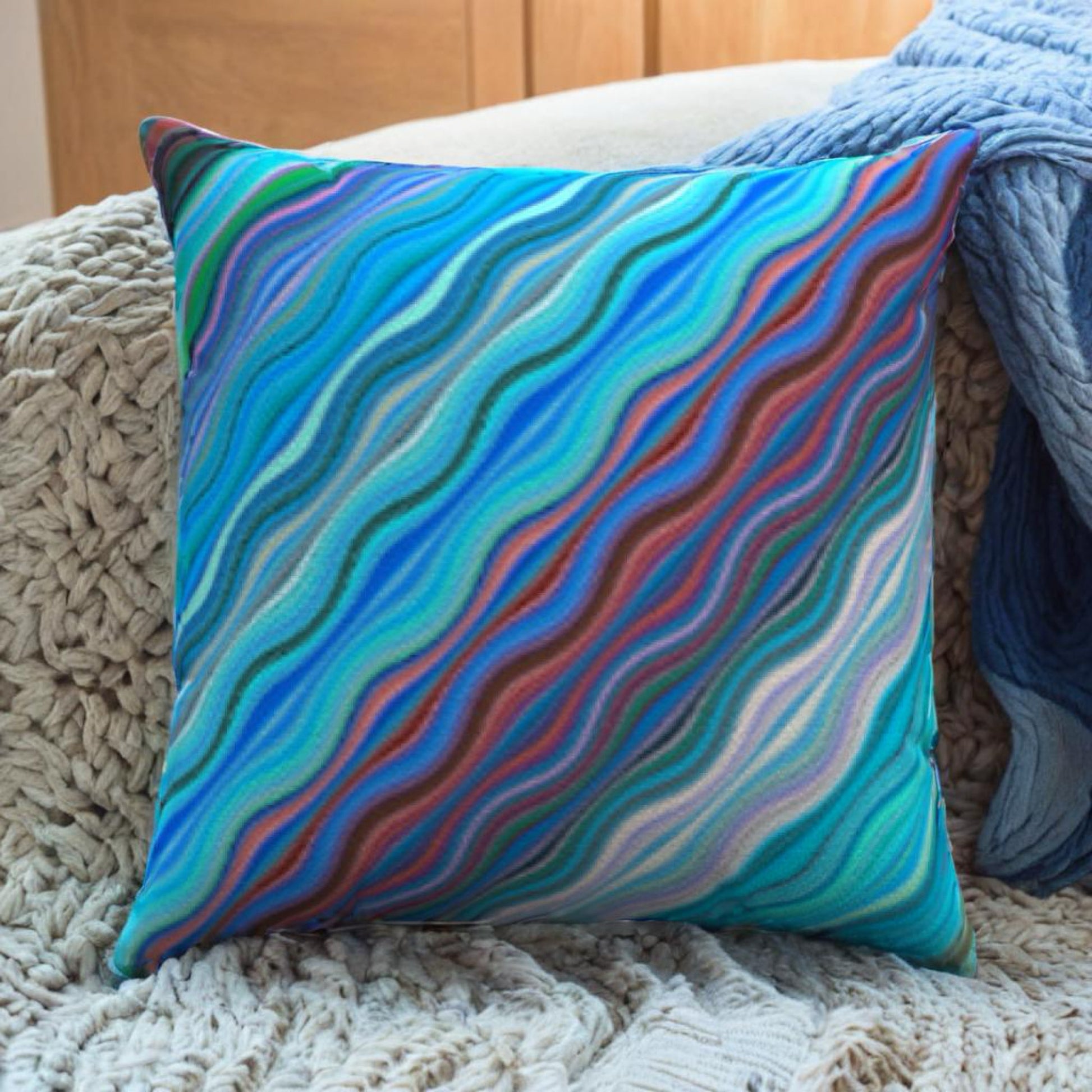 Aqua Throw Pillow