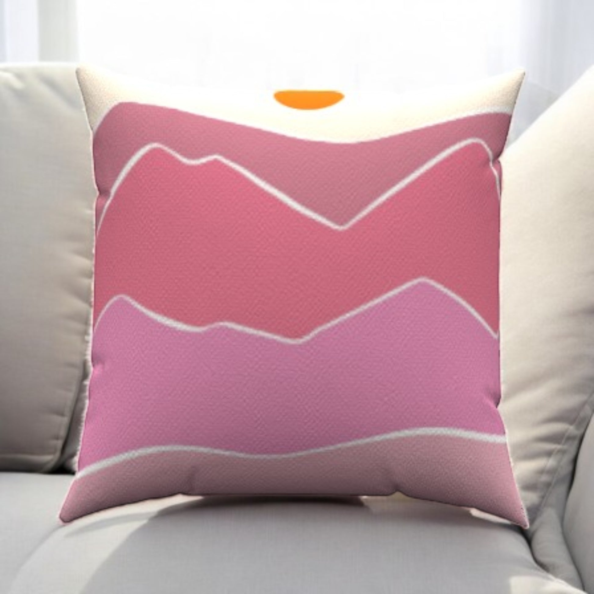 Peaks of PInk Throw Pillow