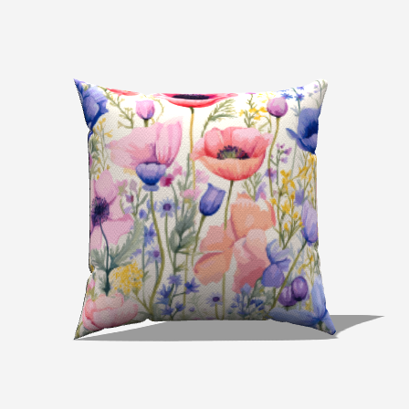 Wild Flowers Throw Pillow