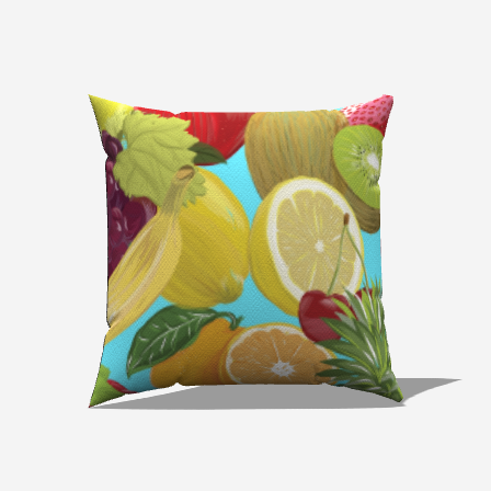 Fruit Salad Cotton Throw Pillow