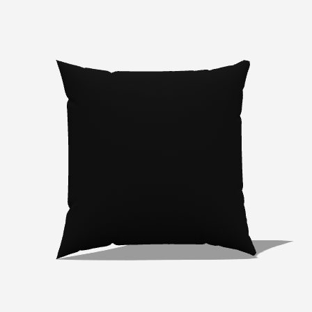 Solid Black Throw Pillow