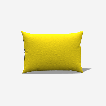 Lemon Cotton Lumbar Pillow