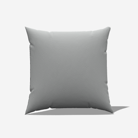 Gray Cotton Throw Pillow