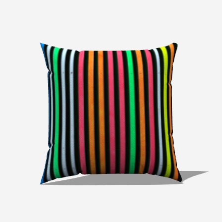 Stripes of Hues Throw Pillow