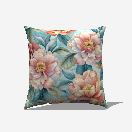 Watercolor Floral Throw Pillow