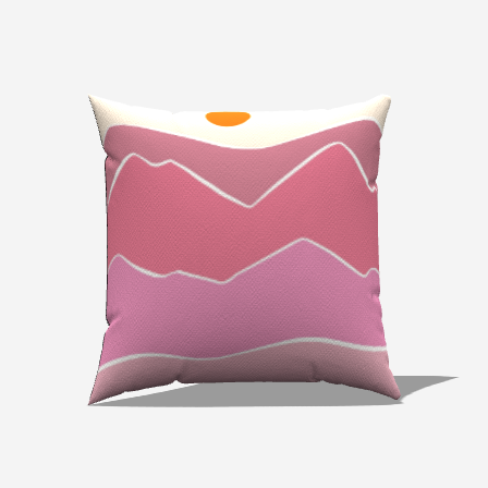 Peaks of PInk Throw Pillow