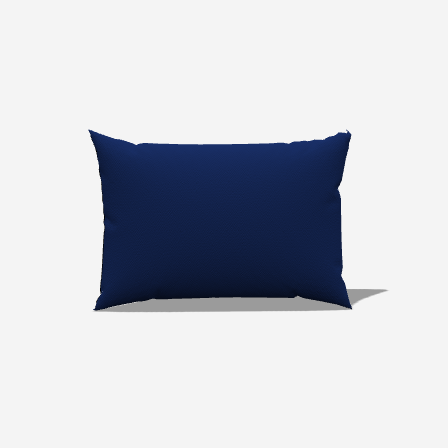 Navy Cotton Lumbar Pillow