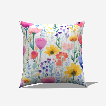 Wild Flowers Throw Pillow