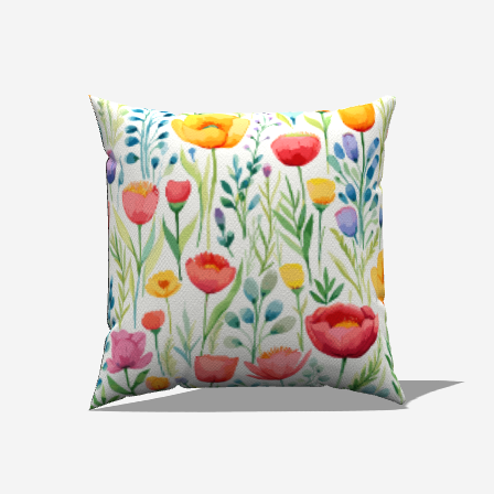 Wild Flowers Throw Pillow