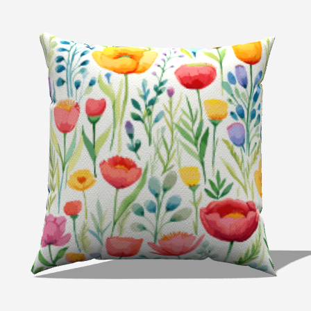 Wild Flowers Throw Pillow