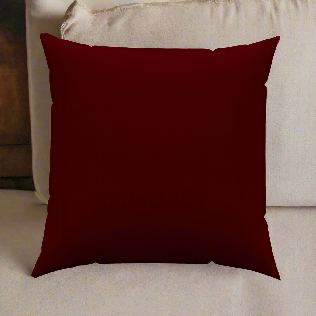 Wine Cotton Twill Pillow 20" x 20"