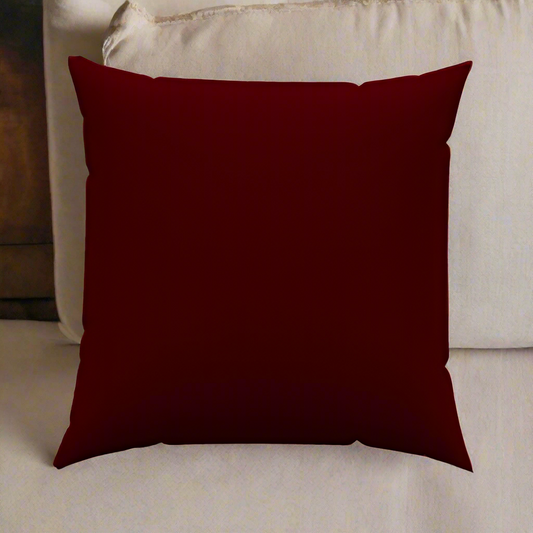 Wine Cotton Twill Pillow 20" x 20"