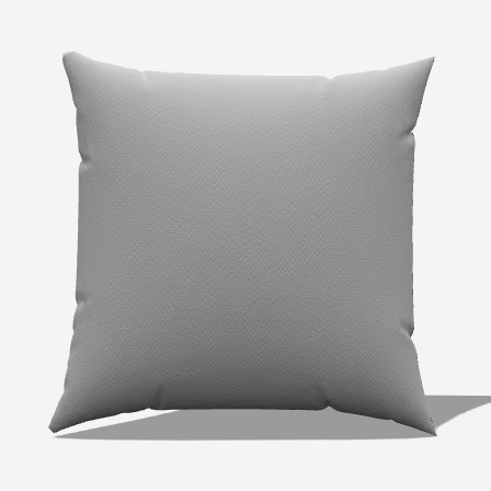 Gray Cotton Throw Pillow