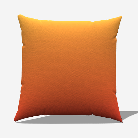 Orange Cotton Throw Pillow