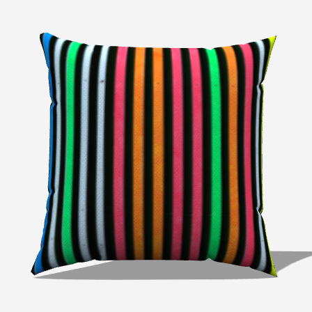 Stripes of Hues Throw Pillow