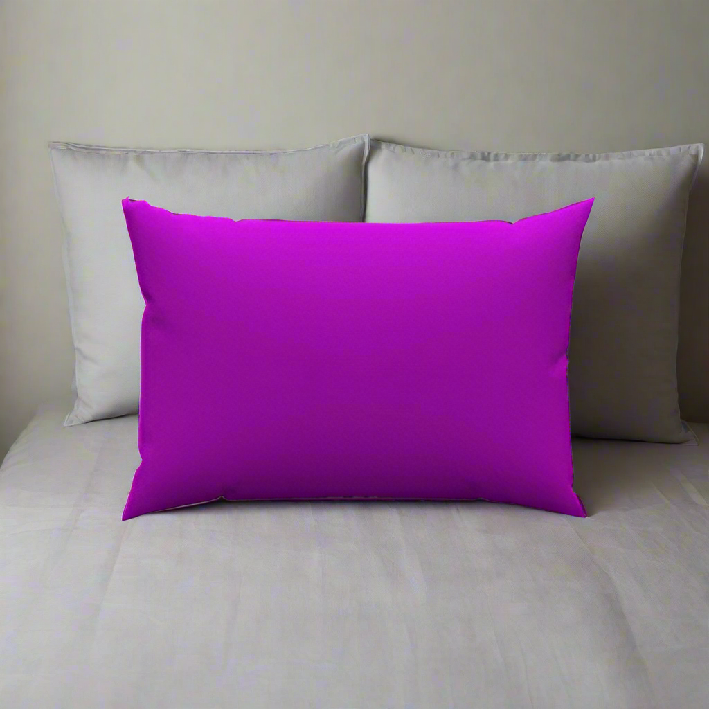 Plum Cotton Lumbar Pillow 20" x 14"