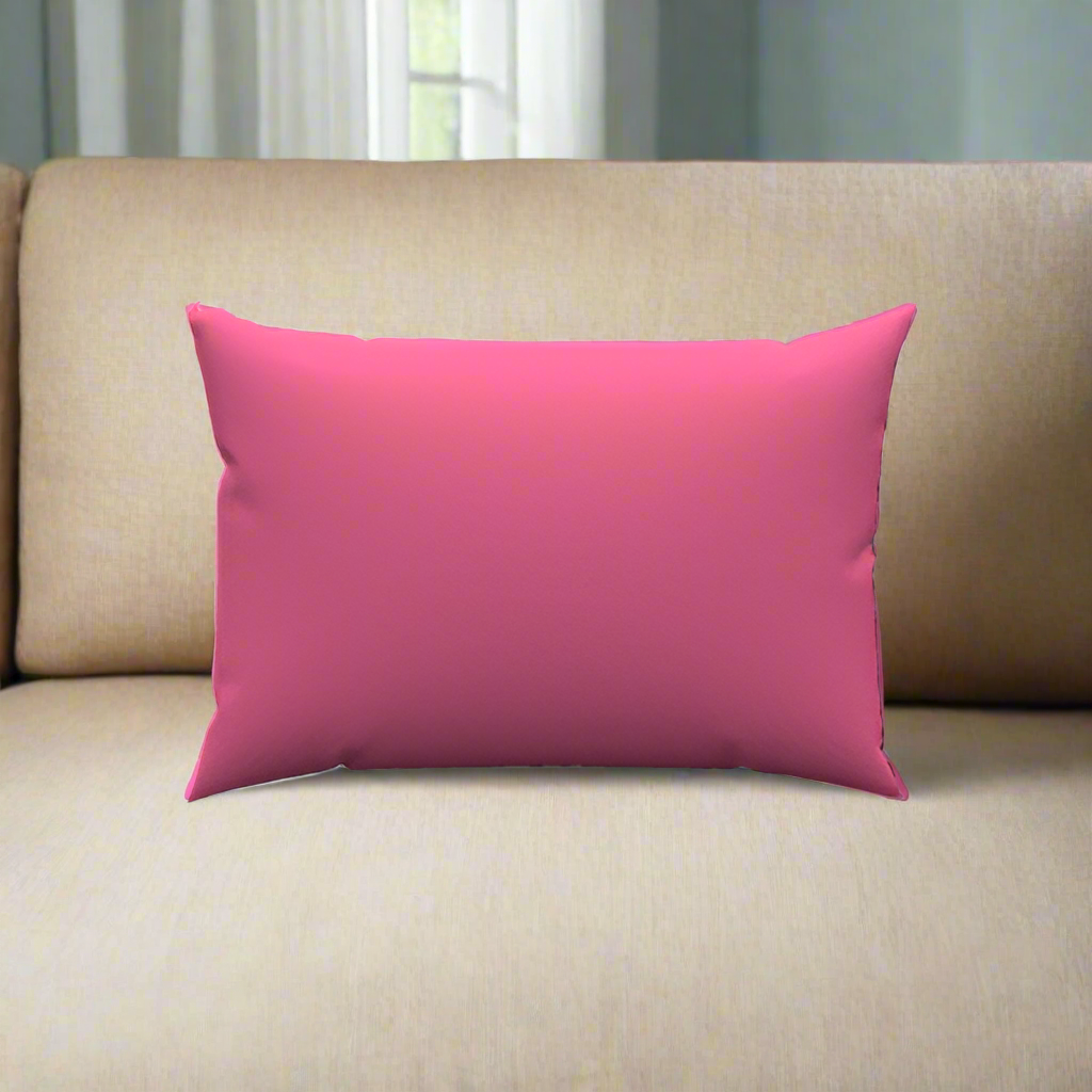 Bubblegum Cotton Lumbar Pillow 20" x 14"