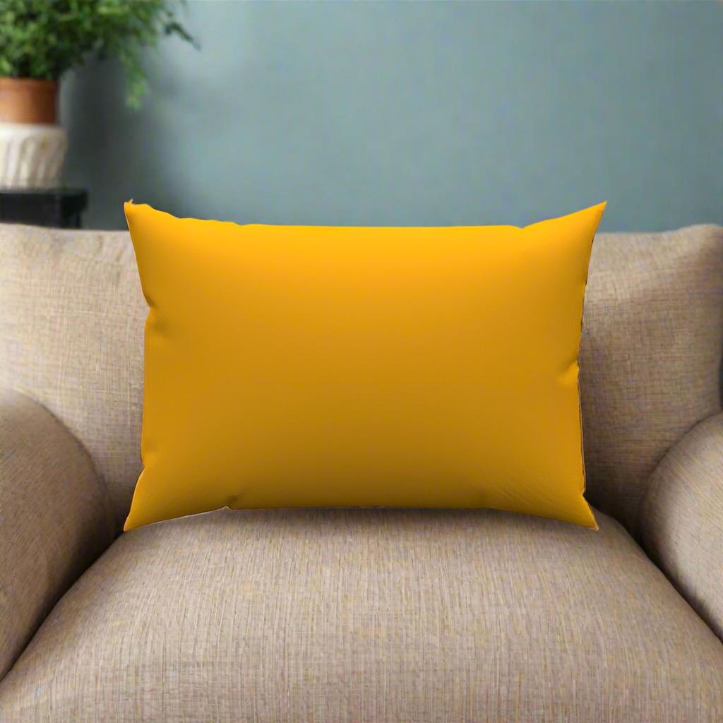 Golden Cotton Lumbar Pillow