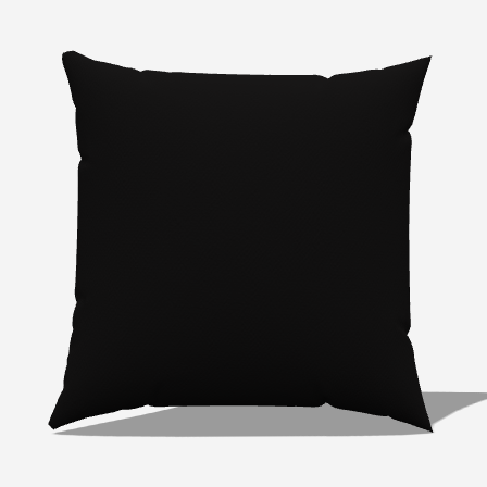 Solid Black Throw Pillow