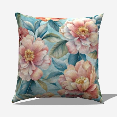 Watercolor Floral Throw Pillow