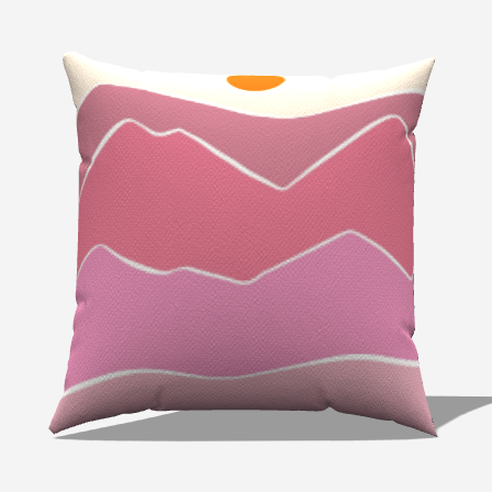 Peaks of PInk Throw Pillow