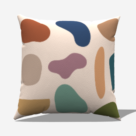 Muted Abstract Cotton Throw Pillow