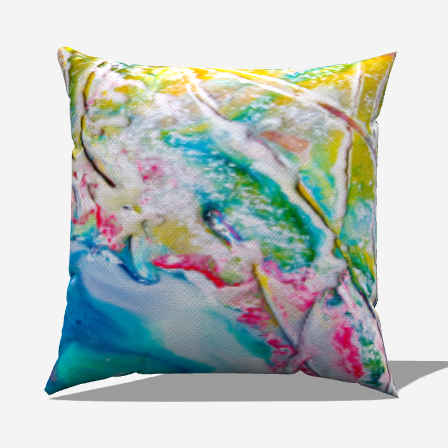 Colorful Waves Throw Pillow