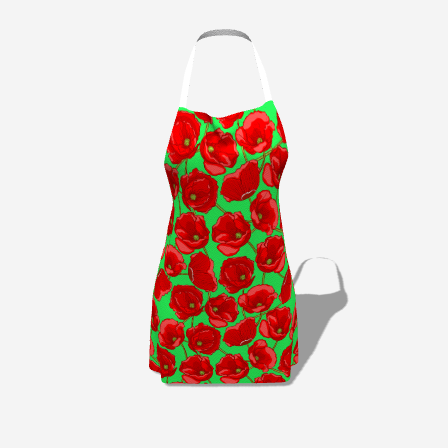 Poppy Red Kitchen Apron