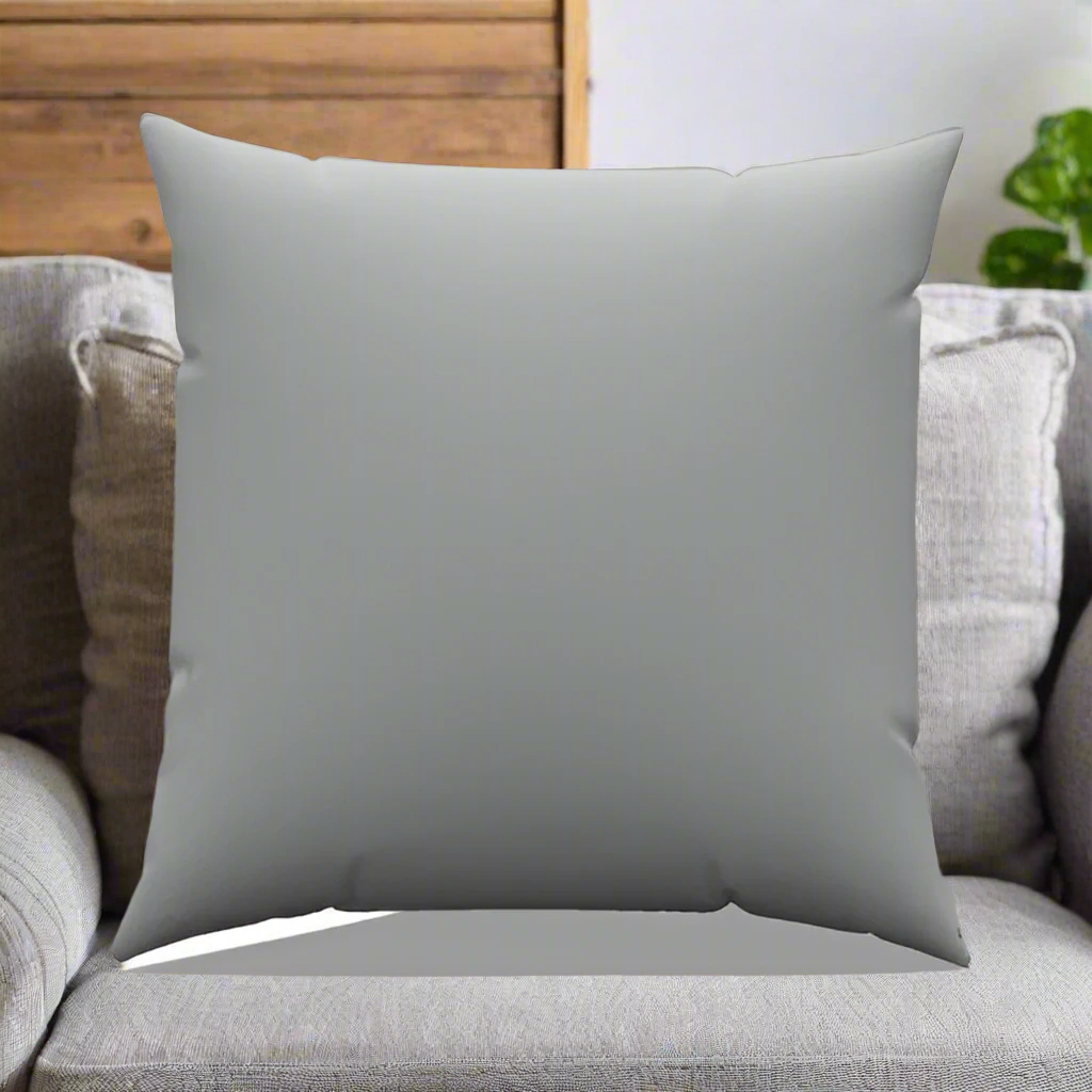 Gray Cotton Throw Pillow 20" x 20"