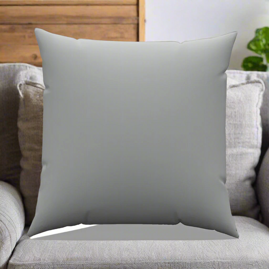 Gray Cotton Throw Pillow 20" x 20"