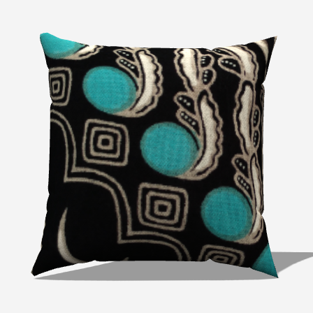 Abstract Batik Throw Pillow